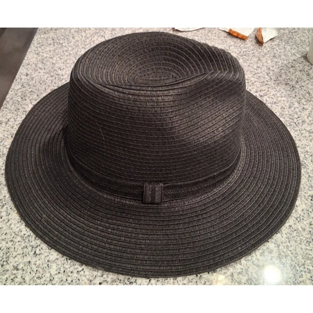 Shade & Shore Women's Black Hat Adjustable Head Size Resort Summer